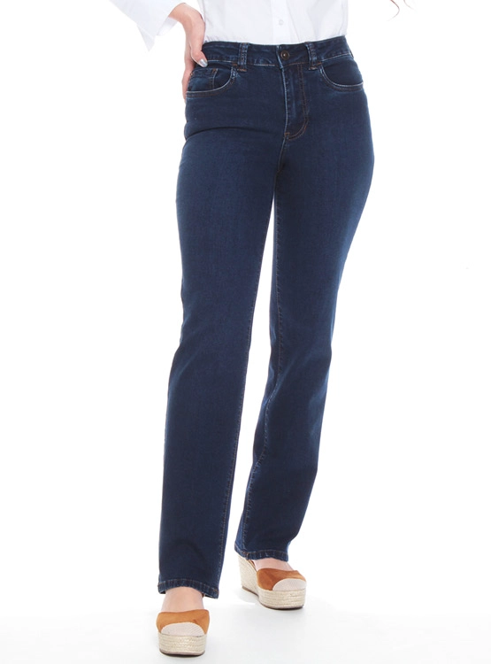 JEANS MUJER WADOS RECTO ALGODÓN TIRO ALTO - 5