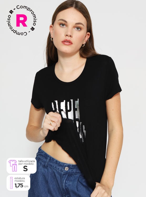 POLERA MANGA CORTA MUJER PEPE JEANS DANA - 1