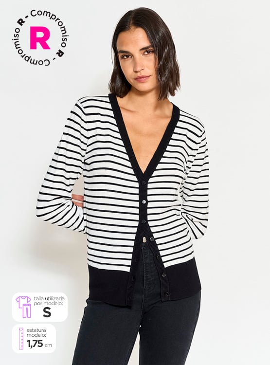 CARDIGAN MUJER MARQUIS CUELLO EN V - 1