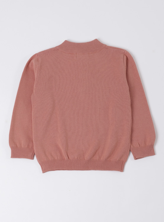 SWEATER ALGODÓN NIÑO BABY HARVEST NARANJO BÁSICO CIERRE - 2