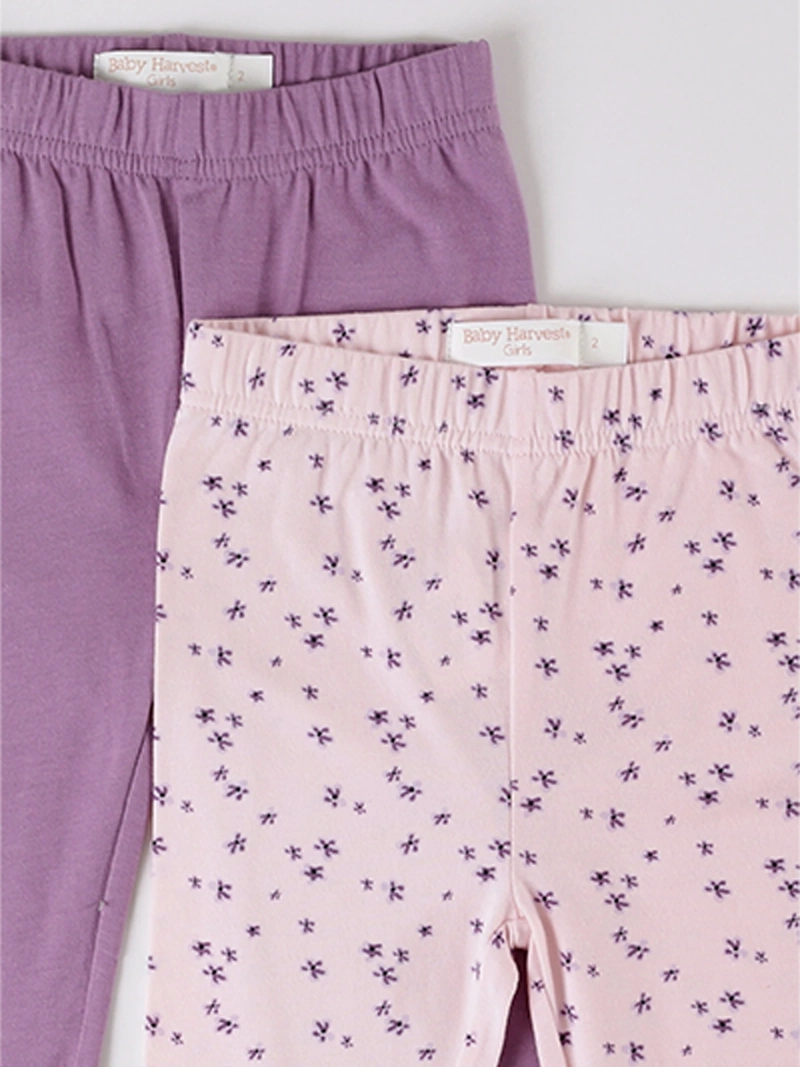 PACK CALZAS NIÑA BABY HARVEST LISA Y ESTAMPADA - 3