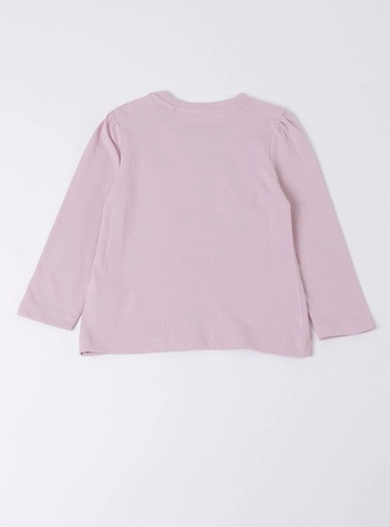 POLERA MANGA LARGA ALGODÓN NIÑA BABY HARVEST APLICACIÓN PETALOS - 2