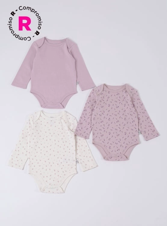 PACK X3 BODY NIÑA BABY HARVEST - 1