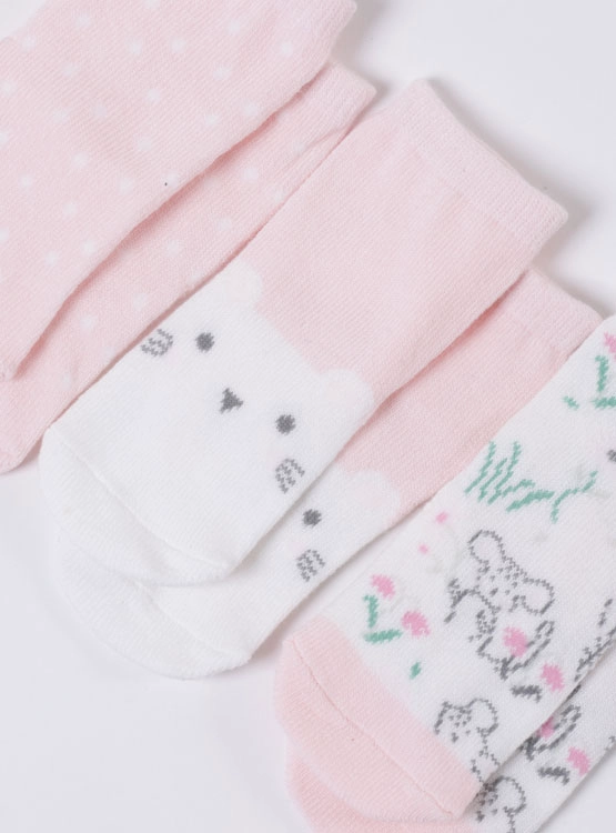 PACK 3 CALCETINES UNISEX BABY HARVEST ROSADO JACQUARD - 3