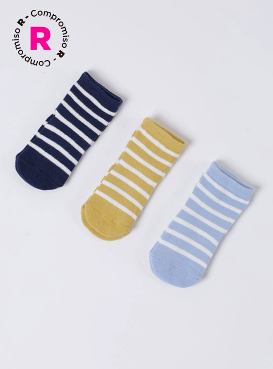 PACK 3 CALCETINES UNISEX BABY HARVEST MULTICOLOR RAYAS