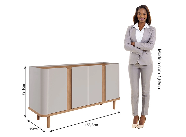 BUFFET DECOCASA EVA OFF WHITE NATURAL - 3
