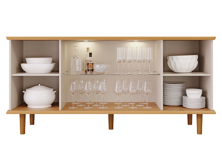 BUFFET DECOCASA JANICE LED OFF WHITE