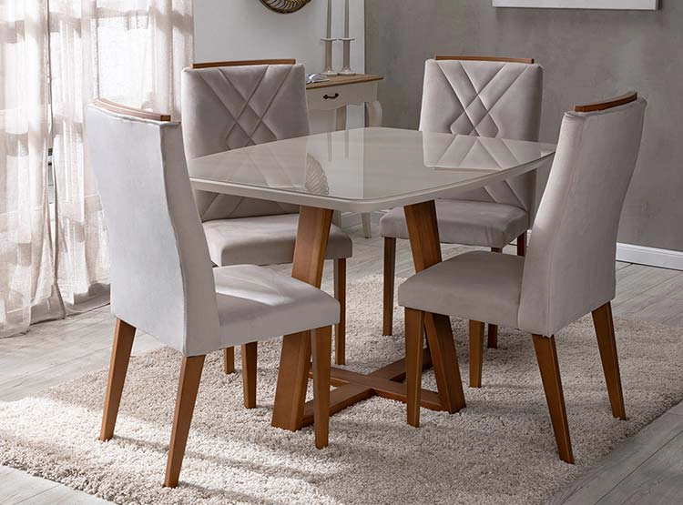 JUEGO DE COMEDOR DECOCASA BENNET 1.2 4S - 1
