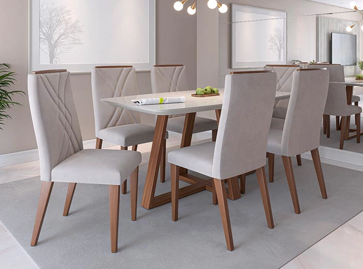 JUEGO DE COMEDOR DECOCASA BENNET 1.6 6S - 1