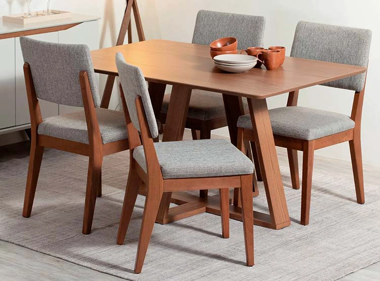 JUEGO DE COMEDOR DECOCASA AVENA 1.35 4S - 1