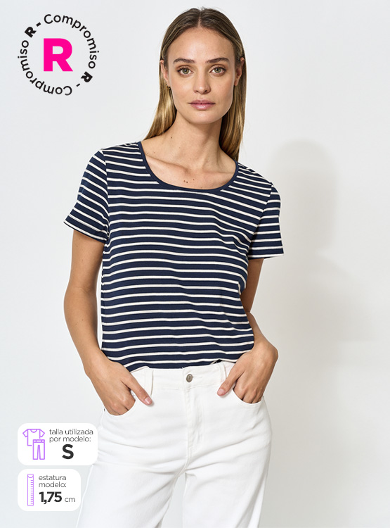 POLERA MANGA CORTA ALGODÓN MUJER MARQUIS