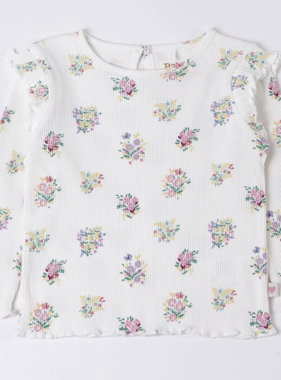POLERA MANGA LARGA ALGODÓN NIÑA BABY HARVEST RIB ESTAMPADA - 3