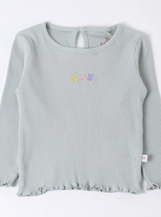 POLERA MANGA LARGA ALGODÓN NIÑA BABY HARVEST BORDADO - 3