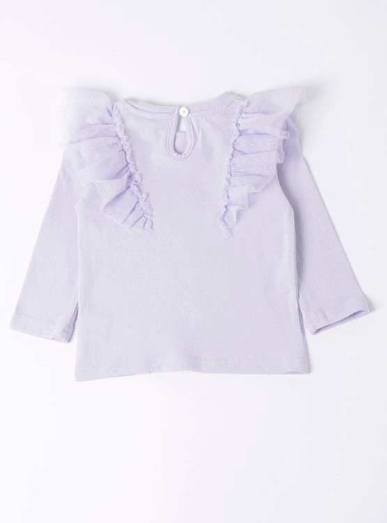 POLERA ALGODÓN NIÑA BABY HARVEST APLICACIÓN TUL VUELOS - 2