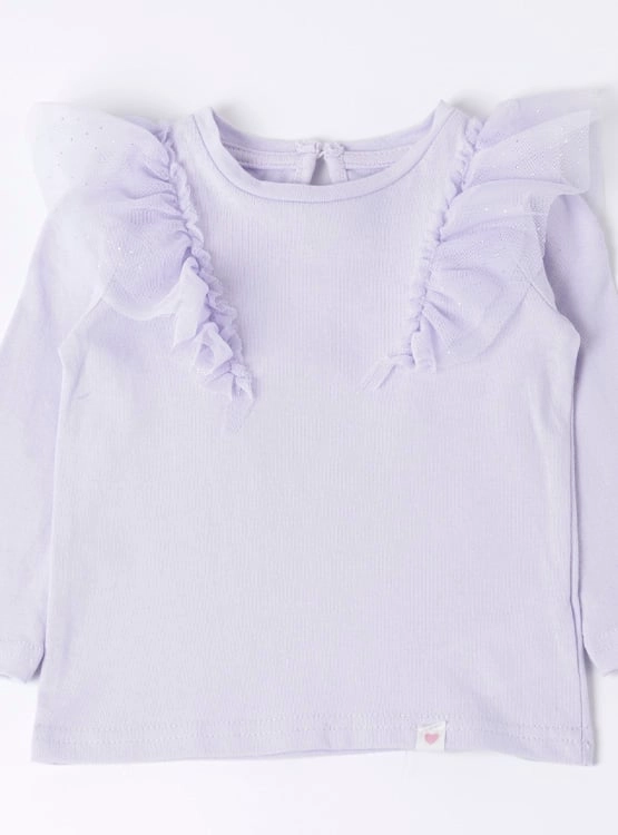 POLERA ALGODÓN NIÑA BABY HARVEST APLICACIÓN TUL VUELOS - 3