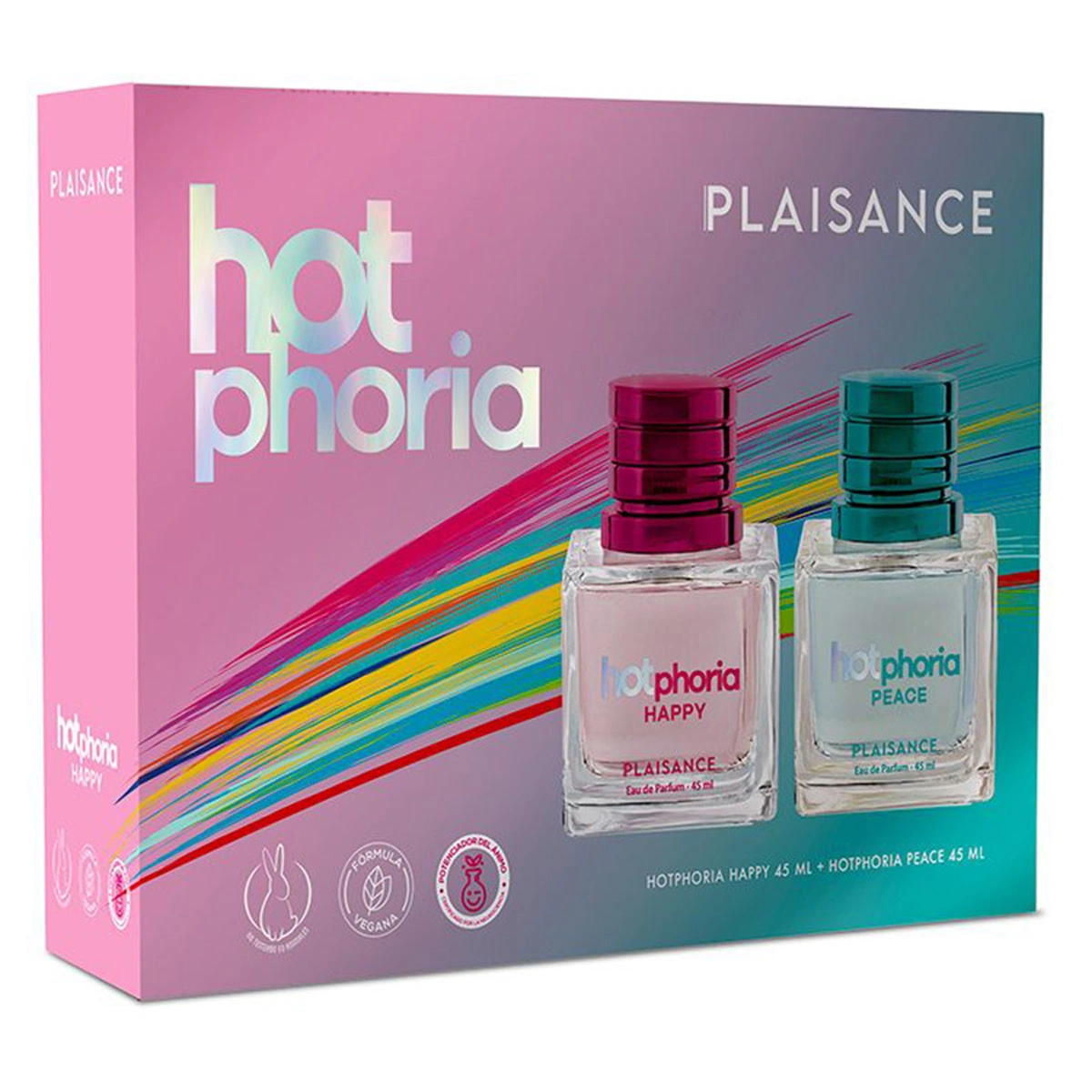 SET PERFUMES PLAISANCE HOTPHOTIA HAPPY + PEACE MUJER  EDP 45 ML - 1
