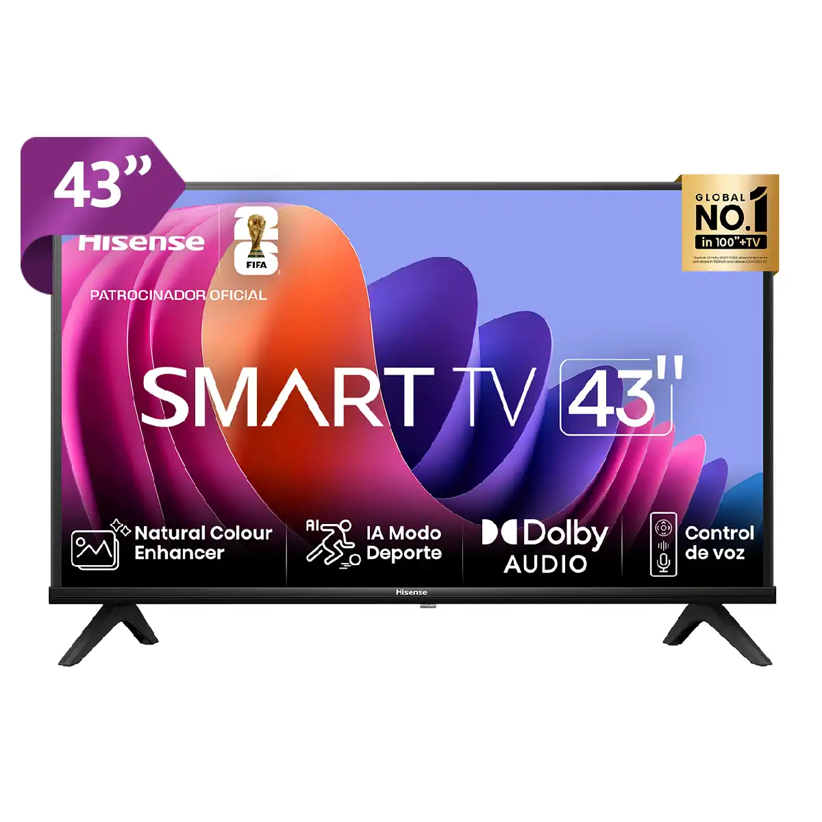 SMART TV HISENSE LED 4K UHD 43” 43A6N