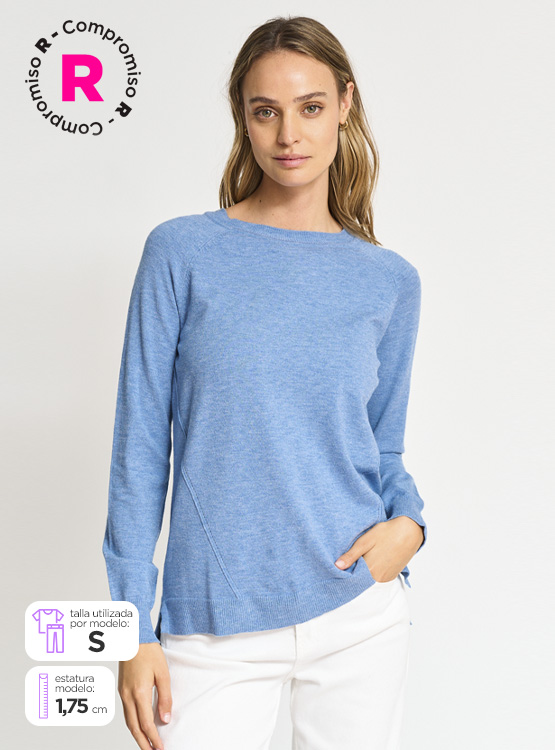SWEATER MANGA LARGA MUJER REGATTA LISO - 1