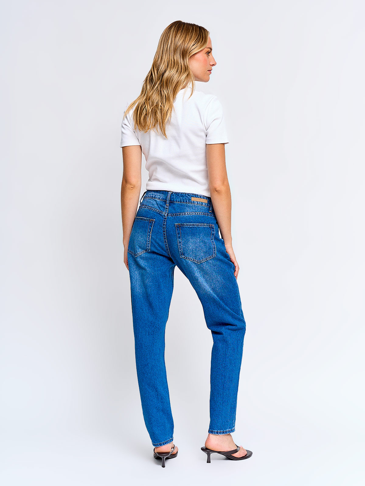 JEANS MUJER INDEX ALGODÓN MOM TIRO MEDIO - 4