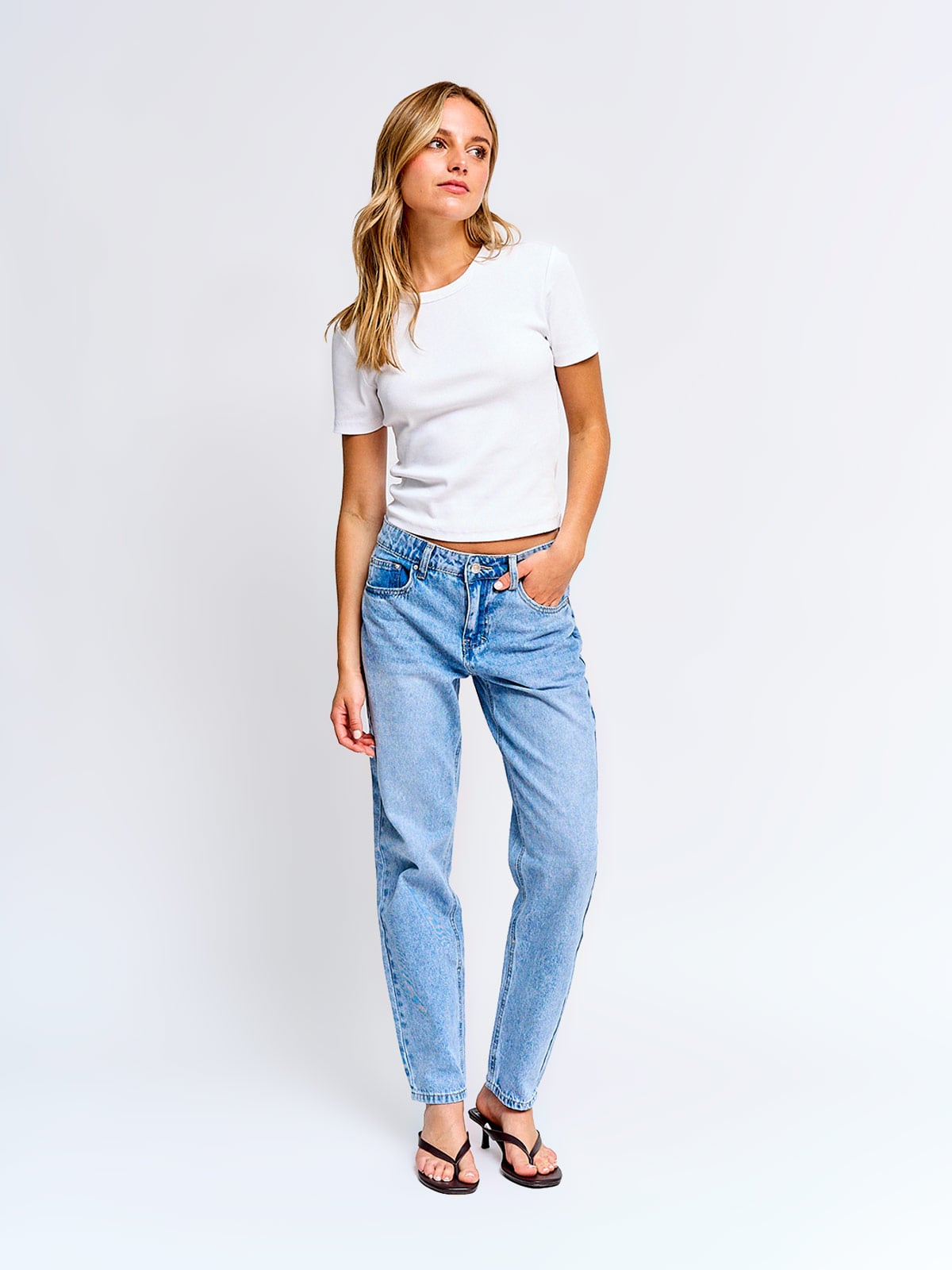 JEANS MUJER INDEX ALGODÓN MOM TIRO MEDIO - 2