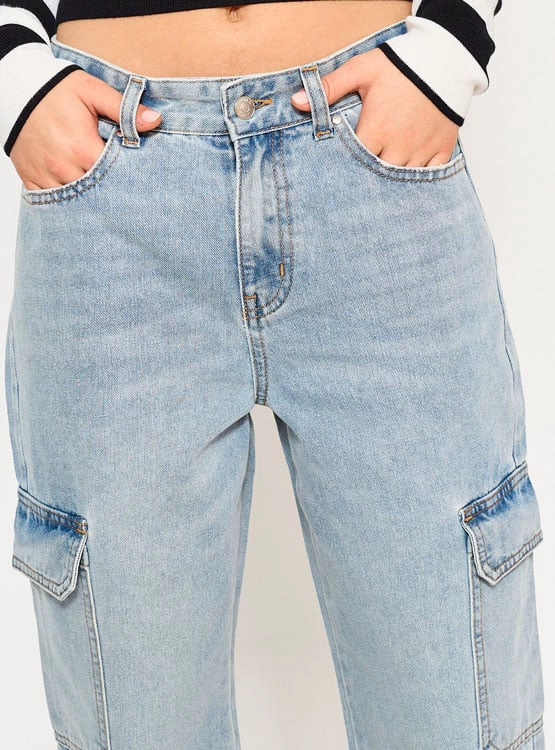 JEANS MUJER INDEX CARGO - 4