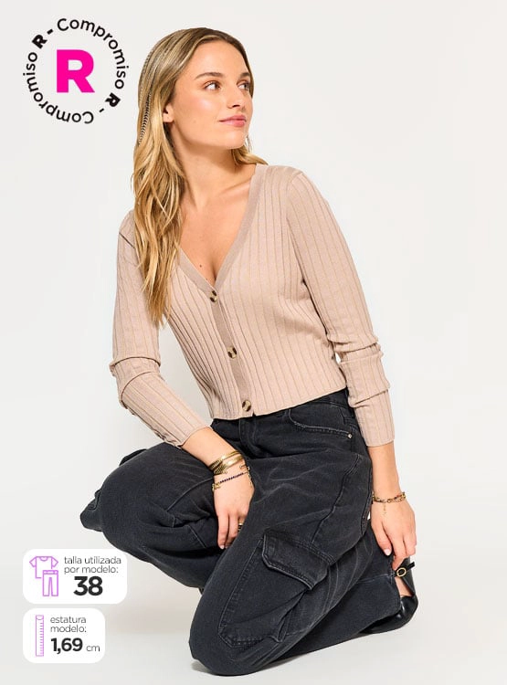 JEANS MUJER INDEX CARGO - 1