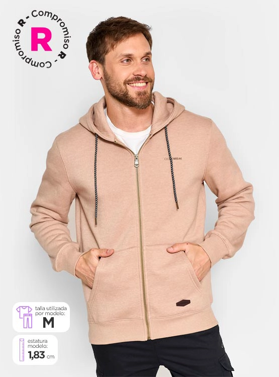 POLERÓN ALGODÓN HOMBRE CLOUDBREAK BÁSICO FULL ZIPPER - 1