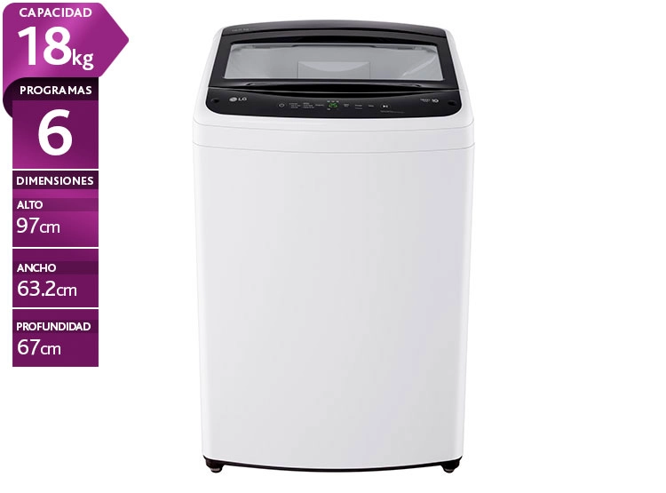 LAVADORA LG 18 KG CARGA SUPERIOR SMART MOTION WT18WVTB - 1