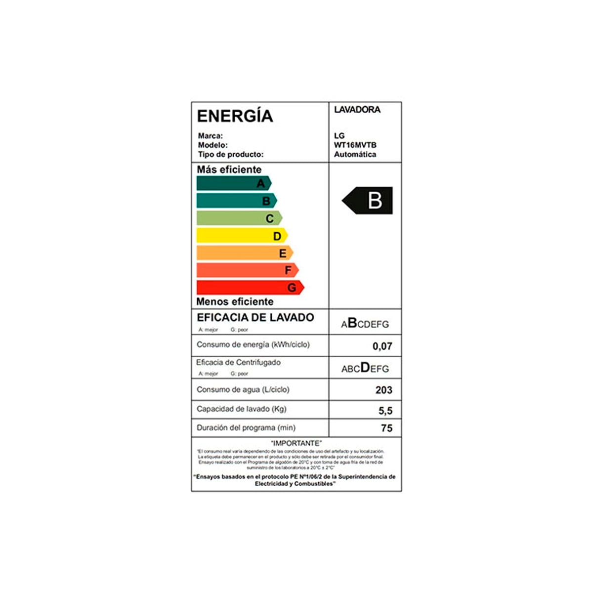 LAVADORA CARGA SUPERIOR LG WT16MVTB 16KG NEGRO - 11