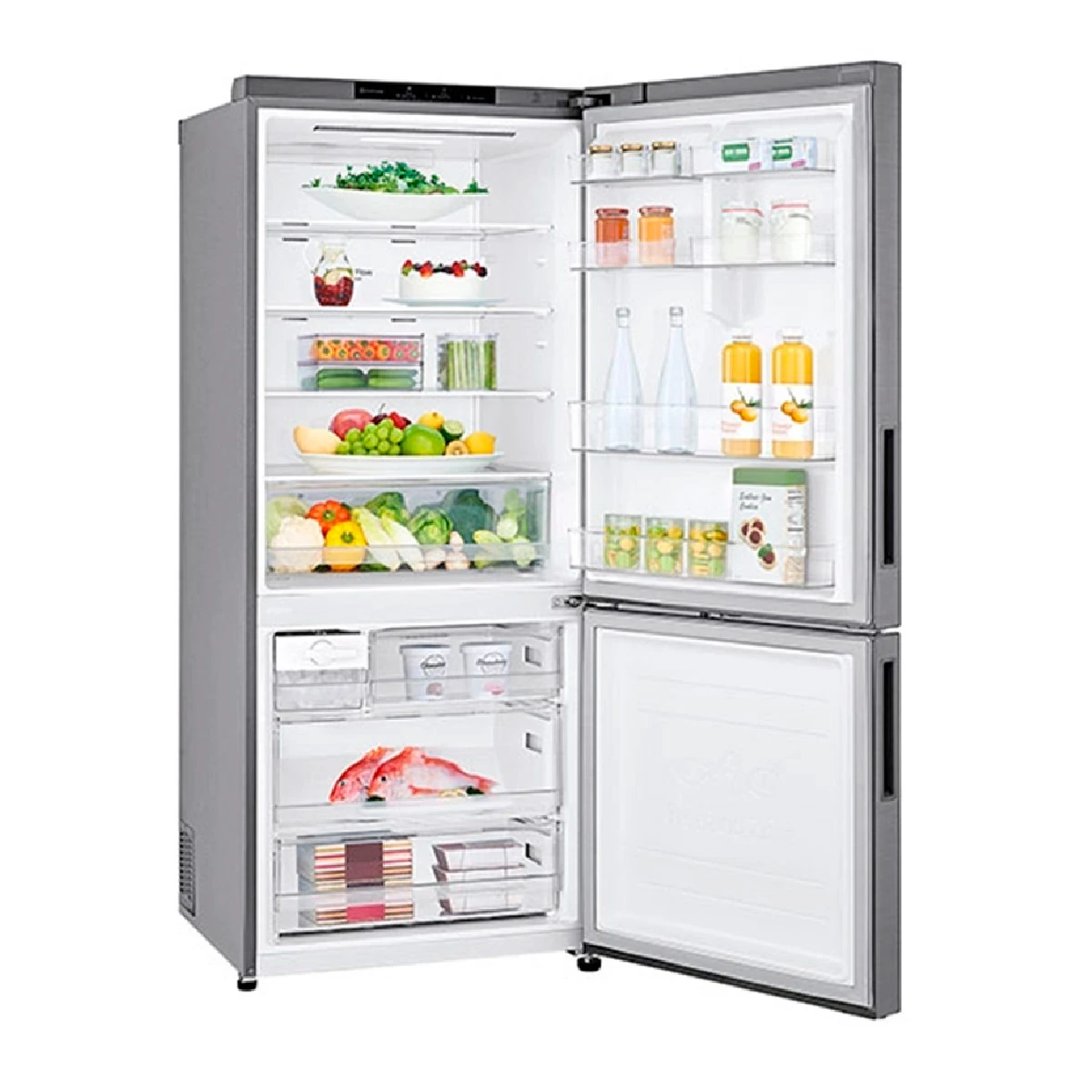 REFRIGERADOR BOTTOM FREEZER LG NO FROST 421 L DOOR COOLING GB40BPG - 4