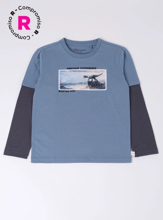 POLERA MANGA LARGA ALGODÓN NIÑO HARVEST - 1