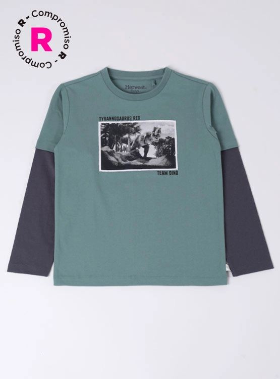 POLERA MANGA LARGA ALGODÓN NIÑO HARVEST - 1