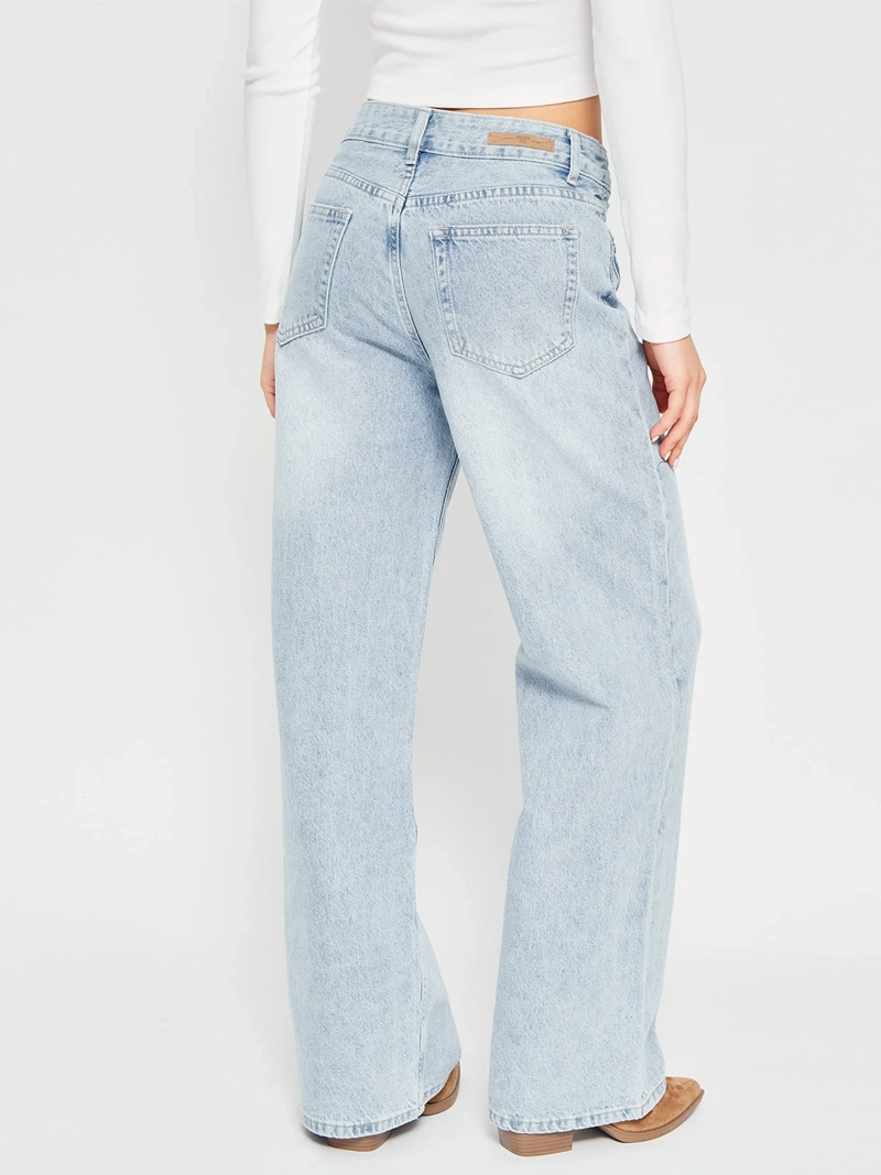 JEANS MUJER INDEX ALGODÓN WIDELG TIRO MEDIO - 3