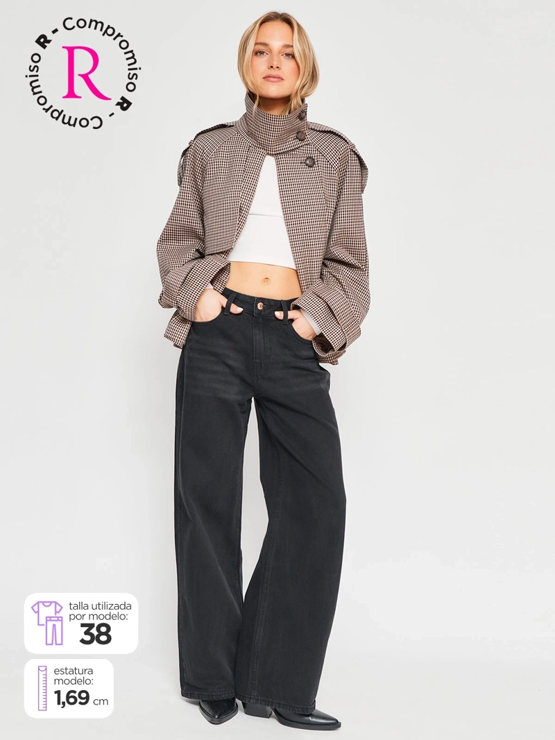 JEANS MUJER INDEX ALGODÓN WIDELG TIRO MEDIO - 1