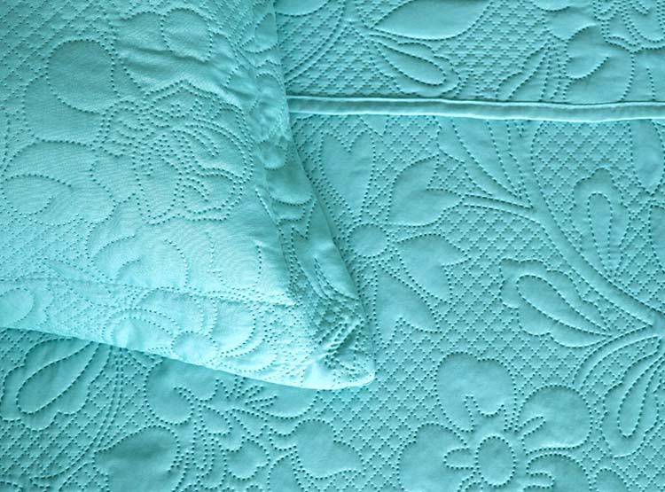 CUBRECAMA QUILT ANDES 2 PLAZAS TURQUESA CLASSIC - 3