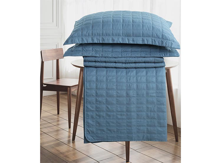 CUBRECAMA QUILT ANDES 2 PLAZAS AZUL CONTEMPO - 4