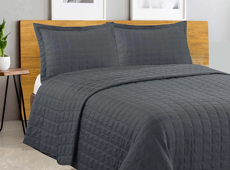 CUBRECAMA QUILT ANDES KING GRIS CONTEMPO - 1