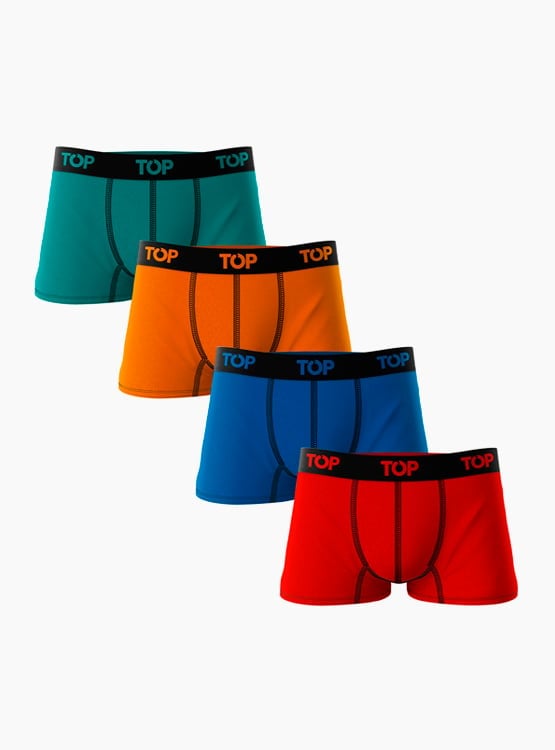 PACK X4 BÓXER HOMBRE TOP MULTICOLOR CORTO - 1