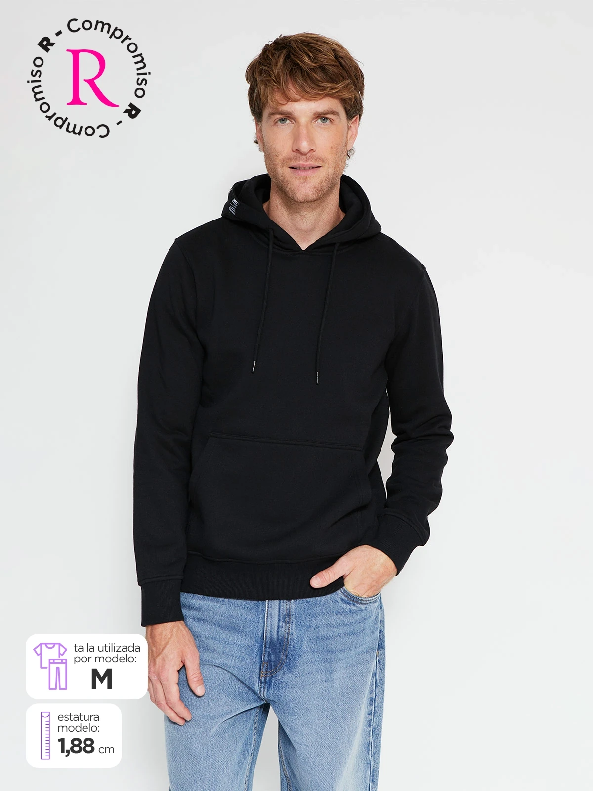 POLERÓN ALGODÓN HOMBRE INDEX HOODIE BÁSICO - 1
