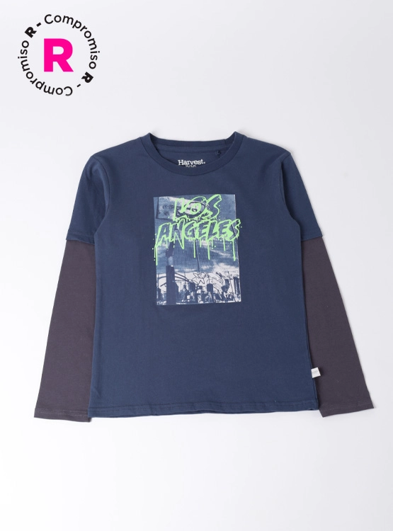 POLERA MANGA LARGA NIÑO HARVEST - 1
