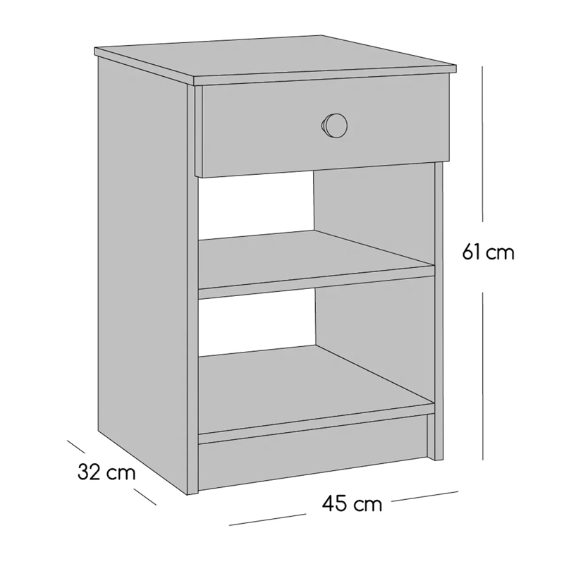 JUEGO DE DORMITORIO CELTA CAMA EUROPEA CADIZ 1.5 PLAZAS + VELADOR GRAN HONEY - 5