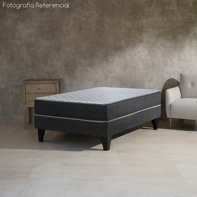 JUEGO DE DORMITORIO CELTA CAMA EUROPEA CADIZ 1.5 PLAZAS + VELADOR GRAN HONEY - 6
