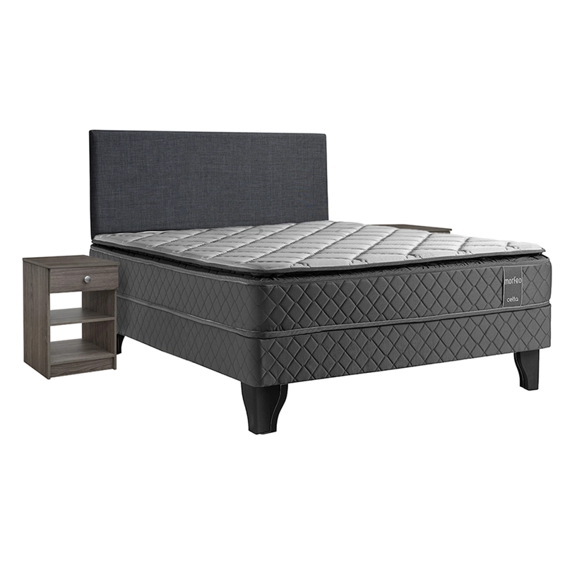 JUEGO DE DORMITORIO CELTA CAMA EUROPEA MORFEO BN 2 PLAZAS + SET - 1