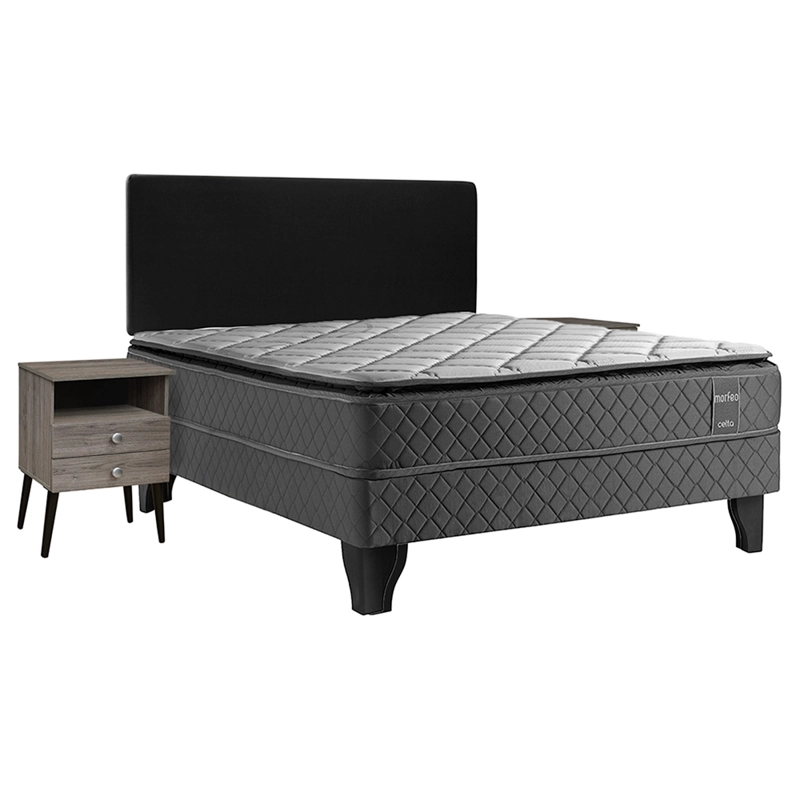 JUEGO DE DORMITORIO CELTA CAMA EUROPEA MORFEO BN 2 PLAZAS + SET - 1