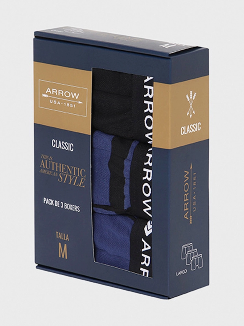 PACK X3 BÓXER ALGODÓN HOMBRE ARROW - 5