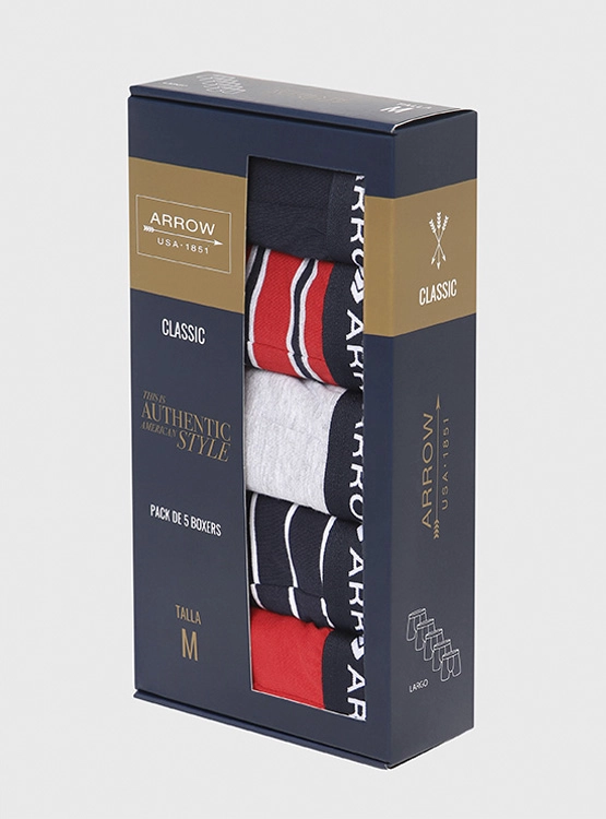 PACK X5 BÓXER HOMBRE ARROW MULTICOLOR DESIGN - 7
