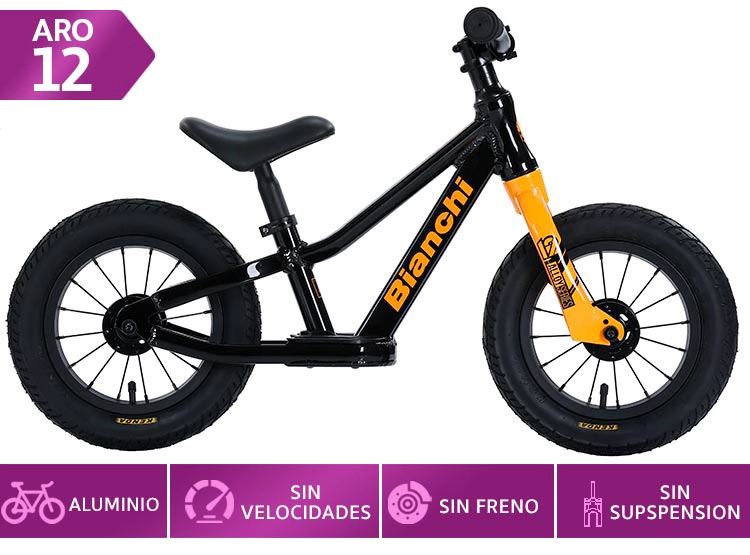 BICICLETA INFANTIL BIANCHI ALLOY NEGRO ARO 12 - 1
