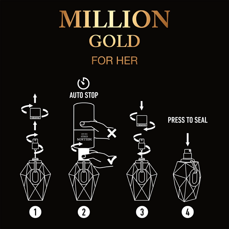 PERFUME REFILL RABANNE MILLION GOLD FOR HER MUJER EDP 200 ML - 5