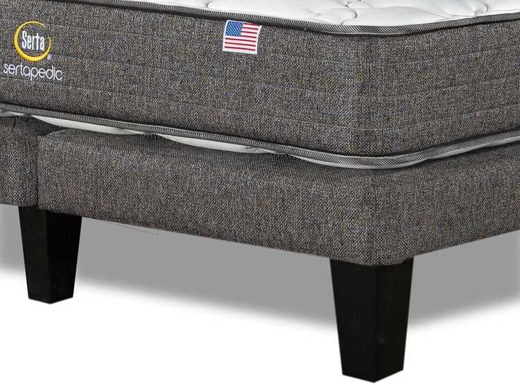 CAMA EUROPEA SERTA SERTAPEDIC 2 PLAZAS B/D GRIS - 4