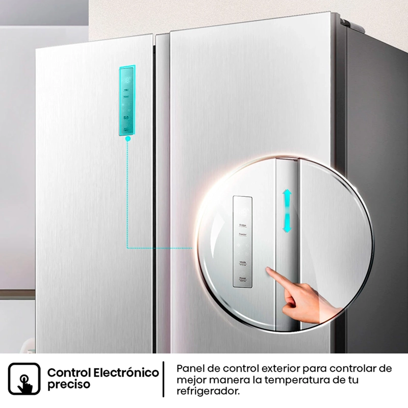 REFRIGERADOR SIDE BY SIDE HISENSE RS3P558NECF 531L NO FROST GRIS - 12